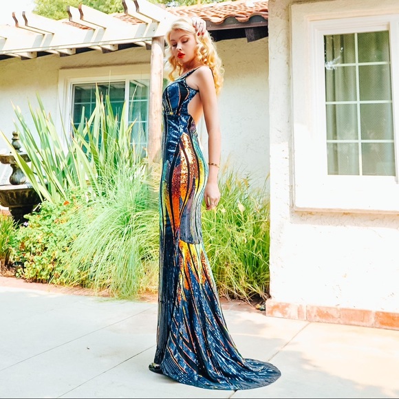 Sequin Evening Gown. Pageant. red carpet. Events - Picture 14 of 14